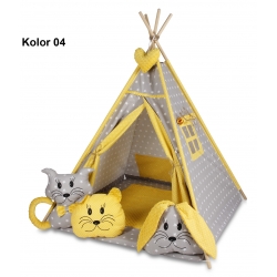Namiot TIPI TEEPEE mata+3 poduszeczki zwierzaczki